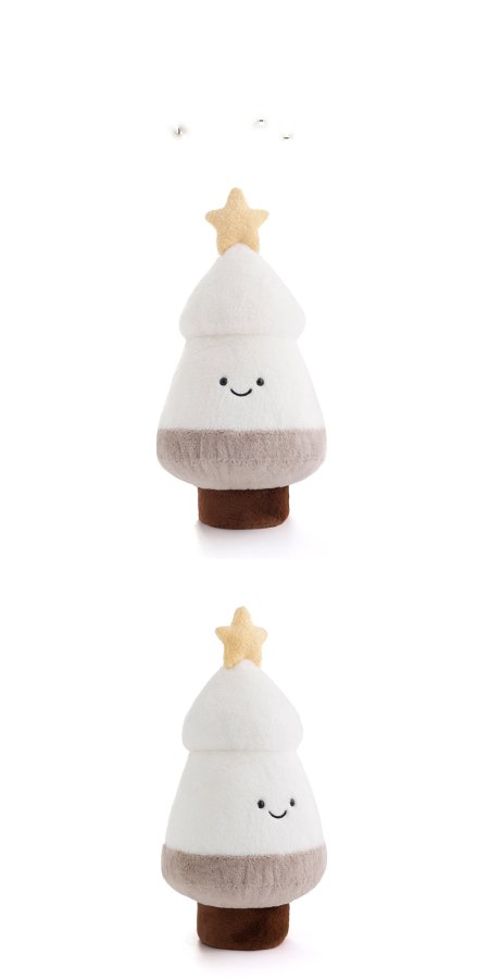 Snowy Christmas Tree & Star Plush Toy