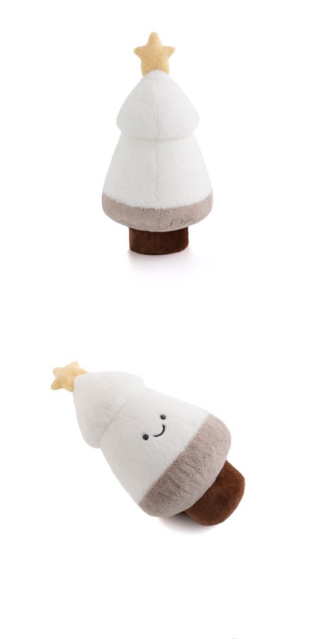 Snowy Christmas Tree & Star Plush Toy
