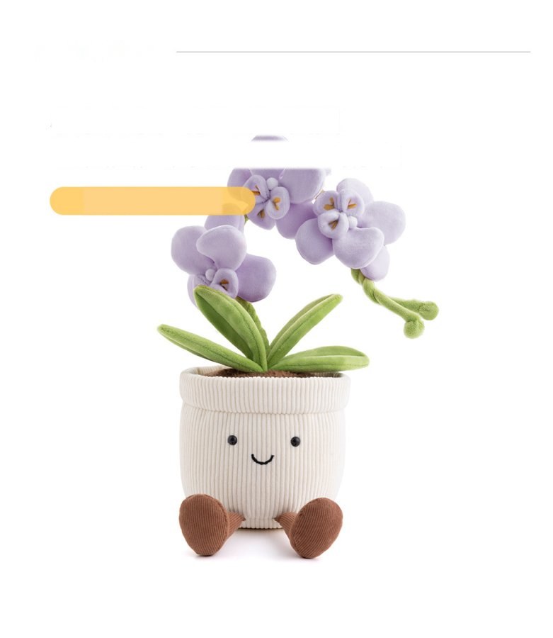 Purple Phalaenopsis Orchid Pot Plush