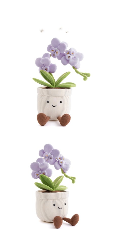 Purple Phalaenopsis Orchid Pot Plush