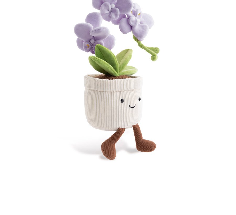 Purple Phalaenopsis Orchid Pot Plush