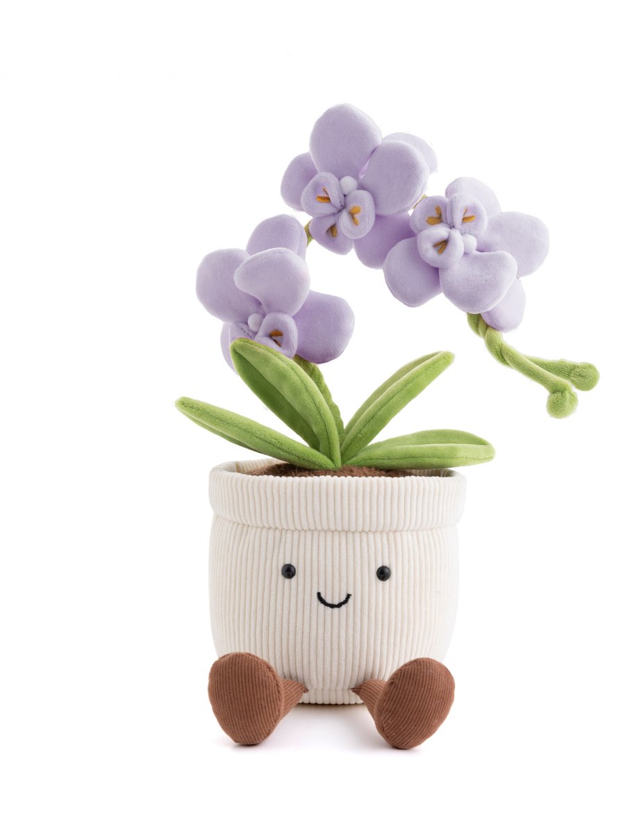 Purple Phalaenopsis Orchid Pot Plush