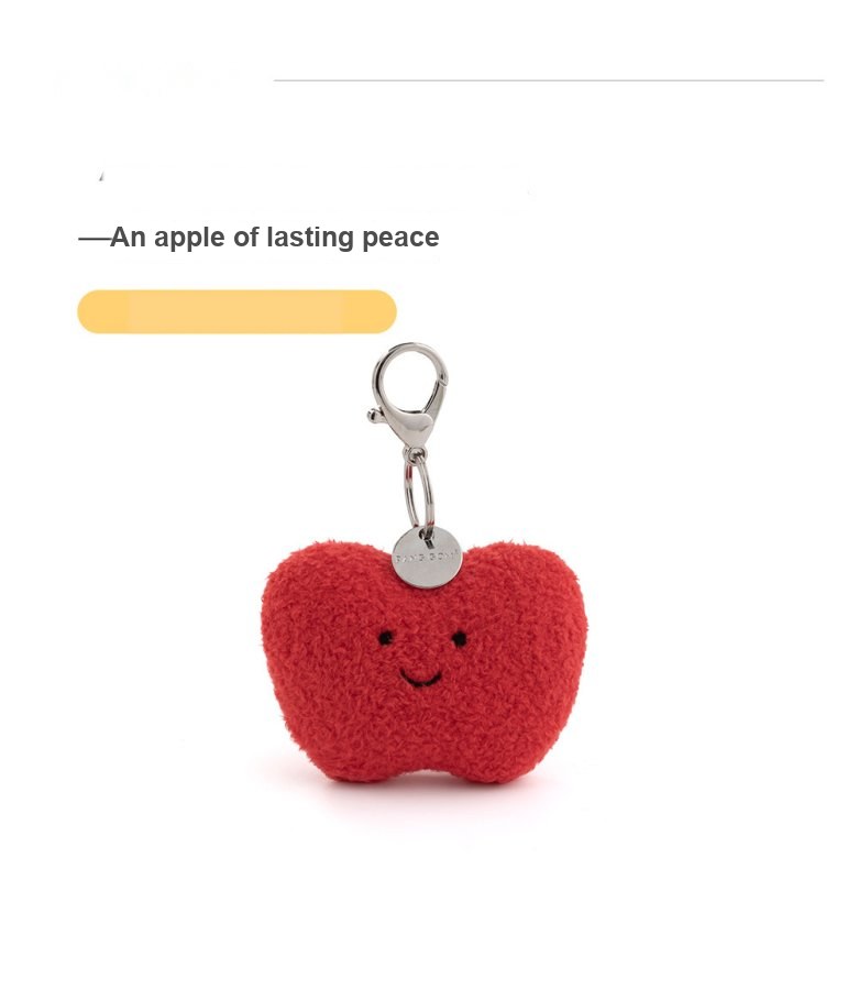 Heart Apple Plush Charm