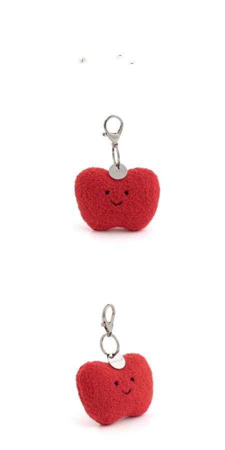 Heart Apple Plush Charm