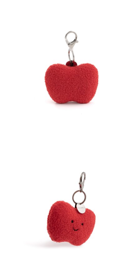 Heart Apple Plush Charm
