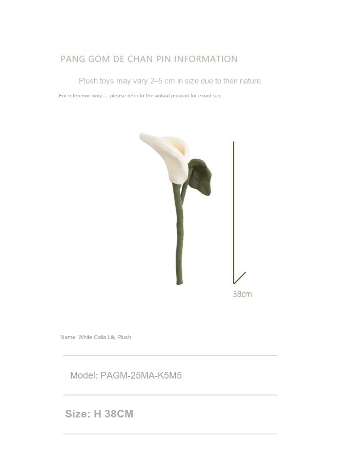 White Calla Lily Plush