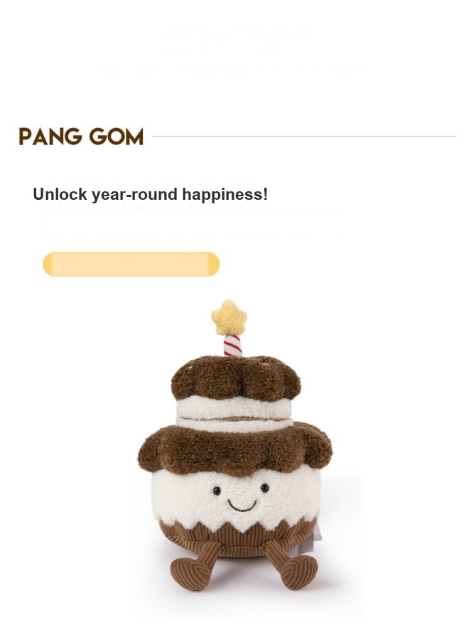 Smiley Cocoa Cake Plush Toy