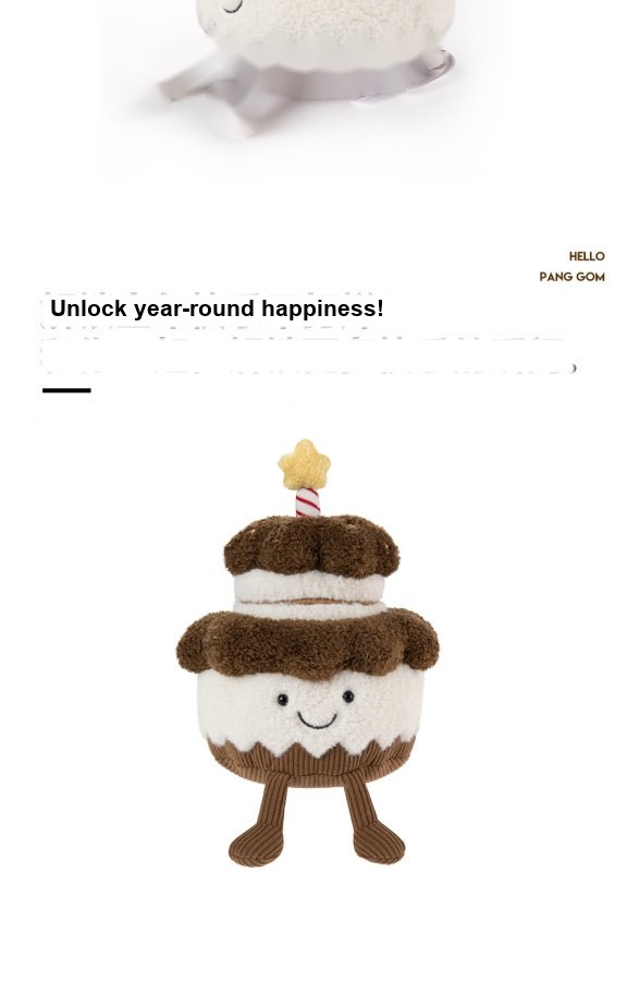 Smiley Cocoa Cake Plush Toy