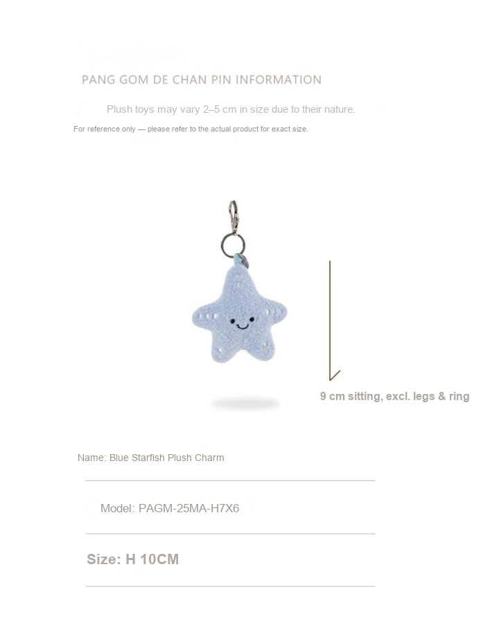 Blue Starfish Plush Charm
