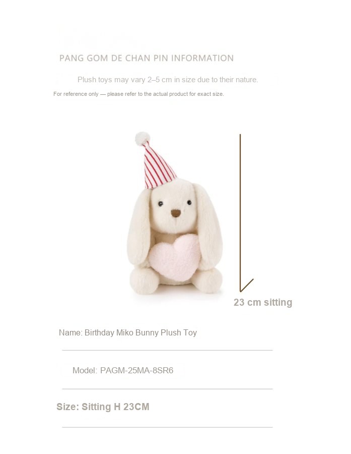 Birthday Miko Bunny Plush Toy
