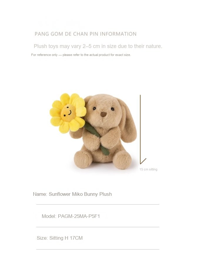Sunflower Miko Bunny Plush