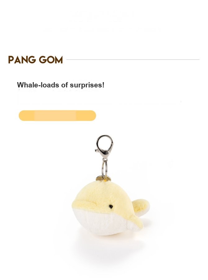 Blue & Yellow Heart Whale Plush Charm