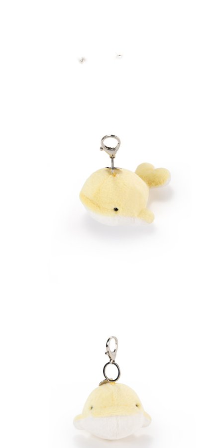 Blue & Yellow Heart Whale Plush Charm
