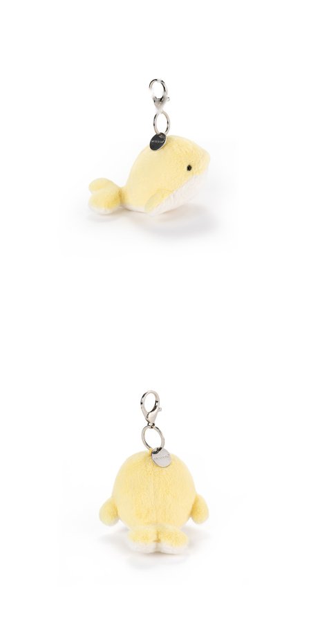 Blue & Yellow Heart Whale Plush Charm