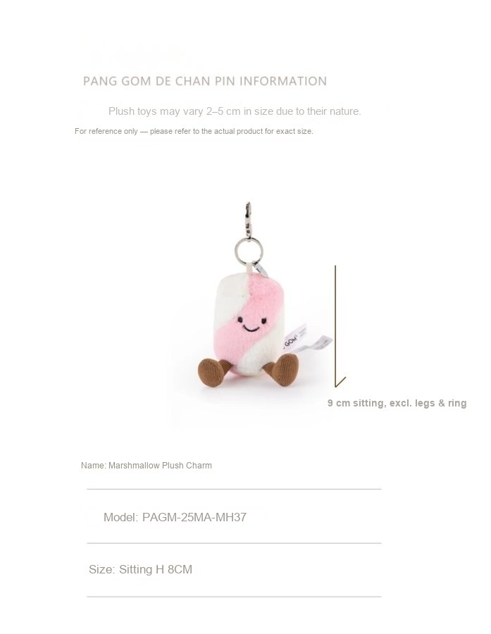 Marshmallow Plush Charm
