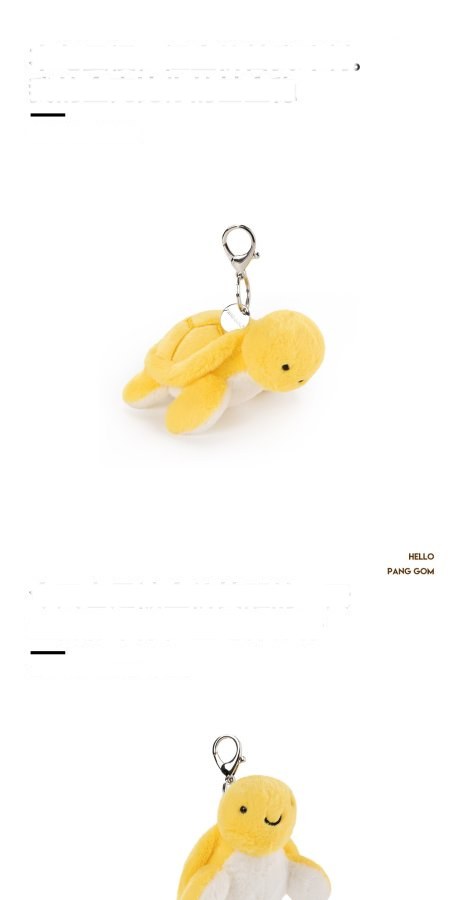 Golden Turtle Plush Charm