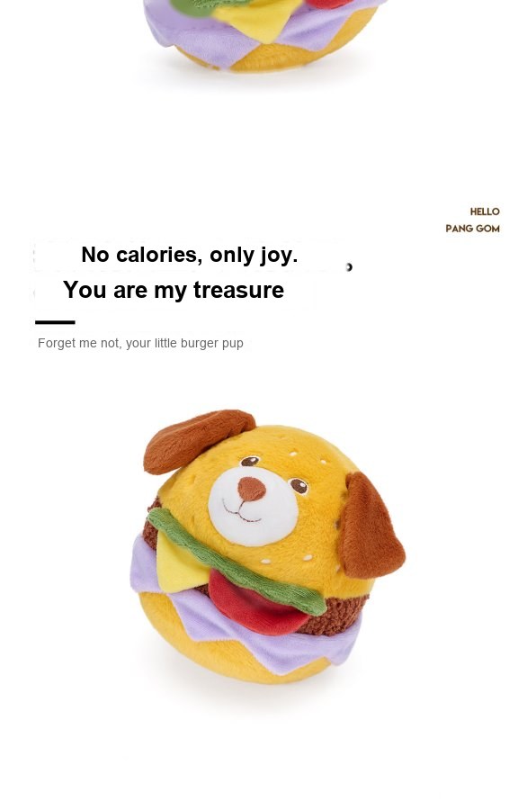 Happy Puppy Burger Plush Toy