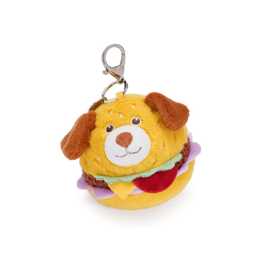Happy Puppy Burger Plush Charm