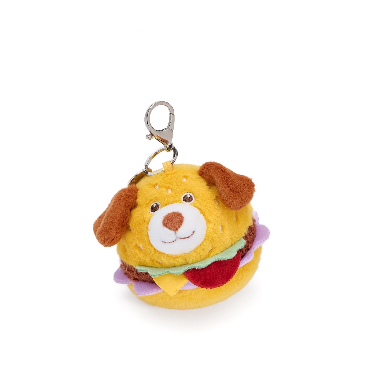 Happy Puppy Burger Plush Charm