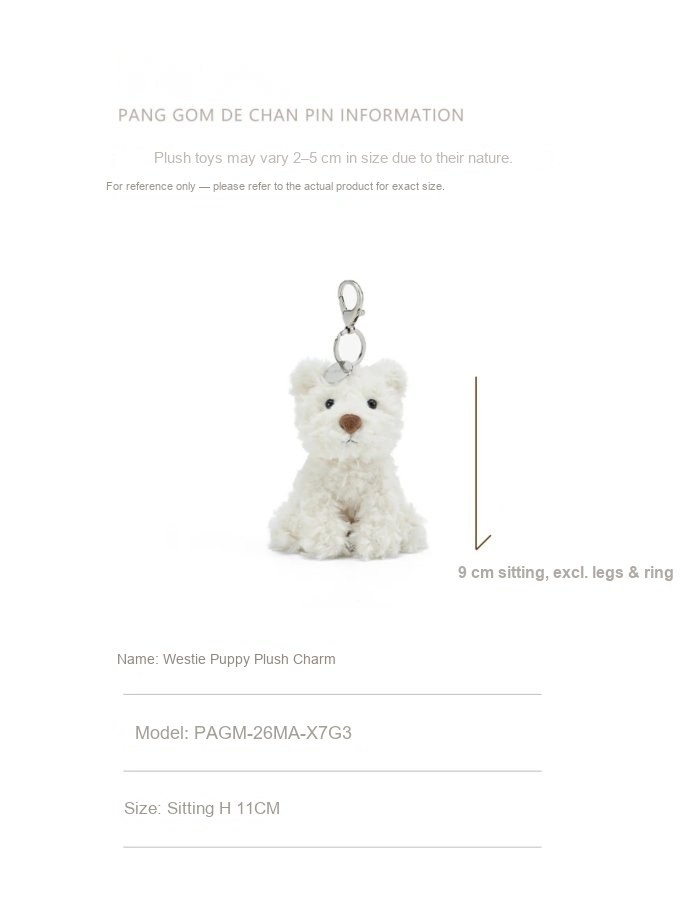 Westie Puppy Plush Charm