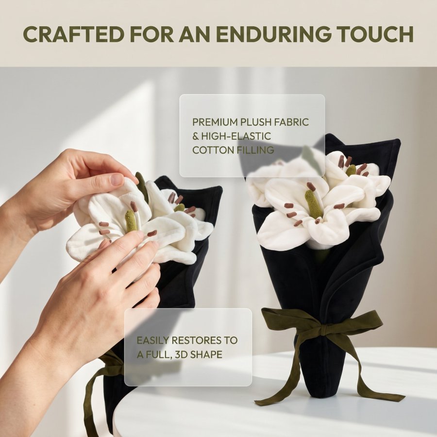 Handheld Lily Bouquet Plush