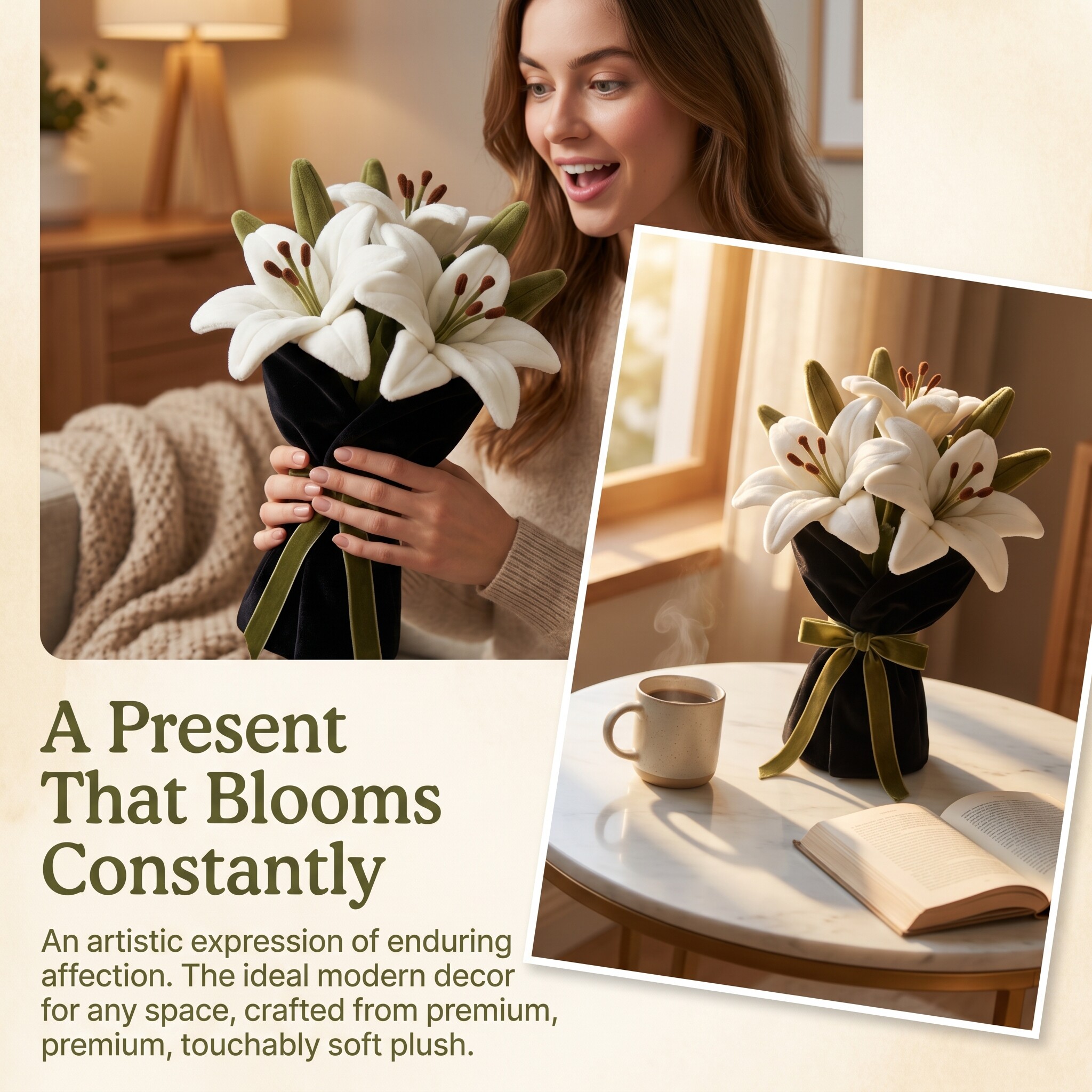 Handheld Lily Bouquet Plush