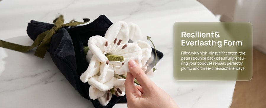 Handheld Lily Bouquet Plush