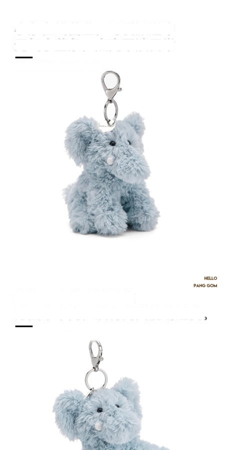 Blu Elephant Plush Charm