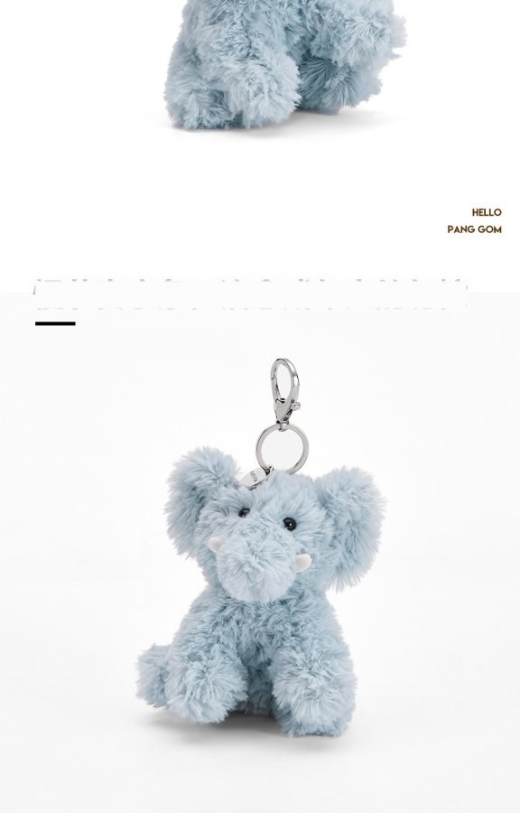 Blu Elephant Plush Charm