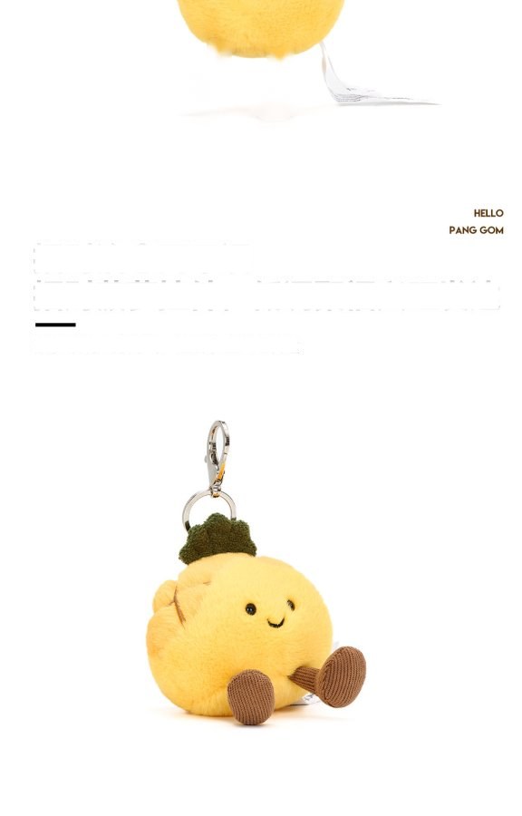 Happy Pineapple Plush Charm