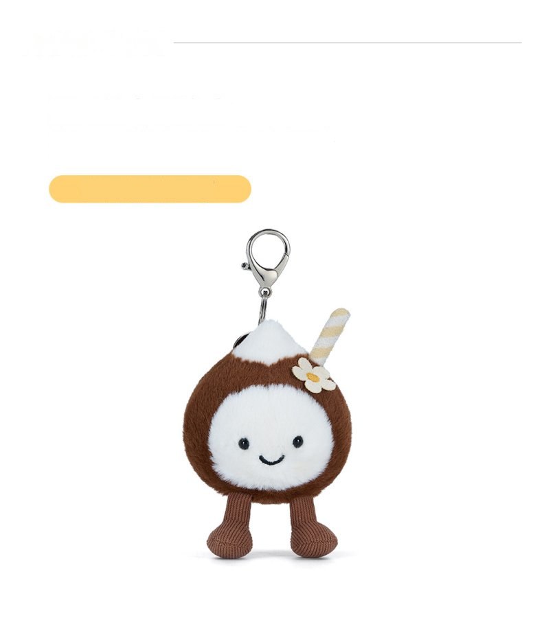 Happy Coconut Drink Plush Charm