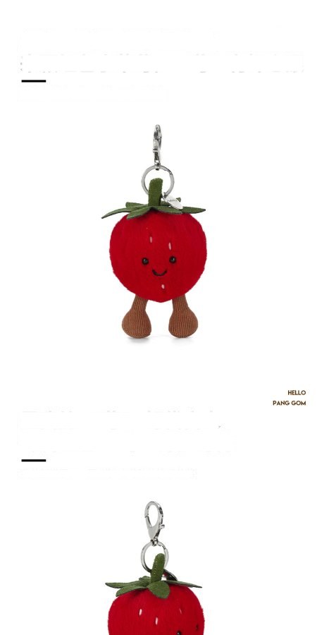 Happy Strawberry Plush Charm