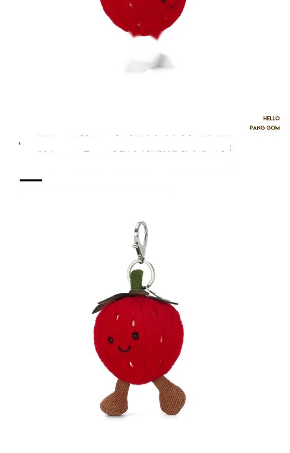 Happy Strawberry Plush Charm