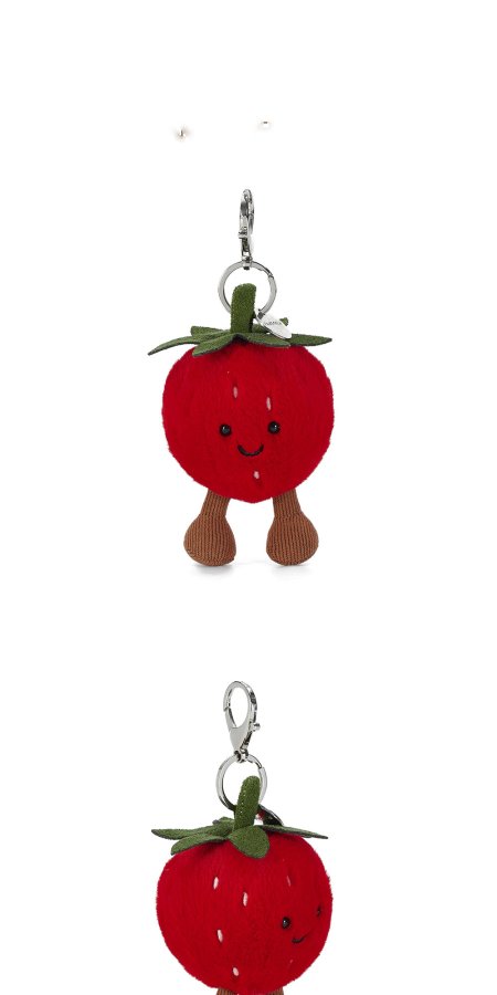 Happy Strawberry Plush Charm