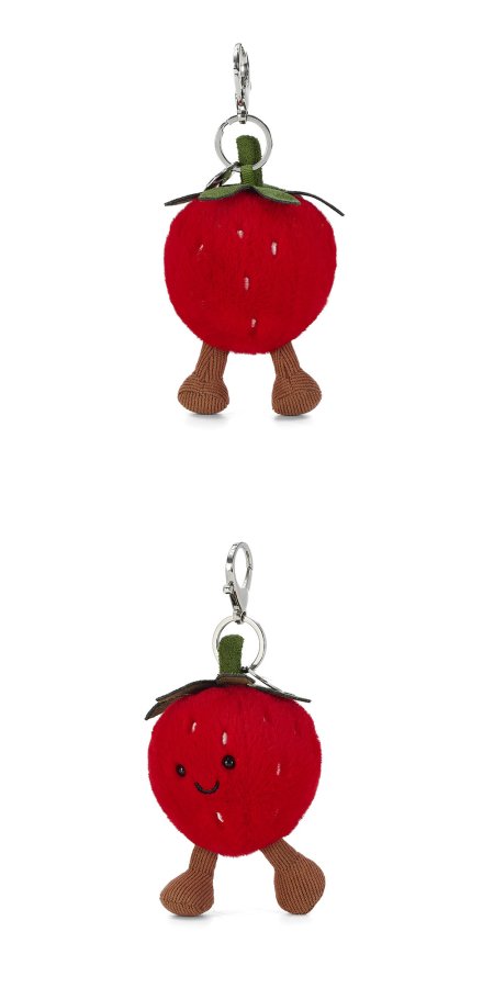 Happy Strawberry Plush Charm