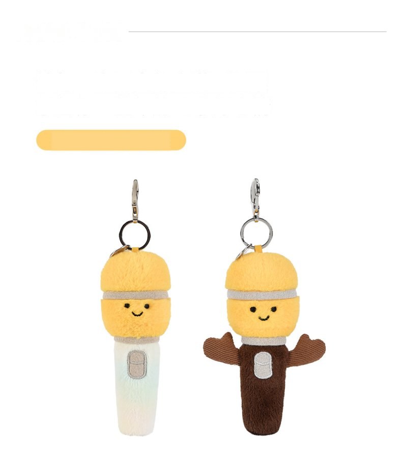 Happy Microphone Plush Charm