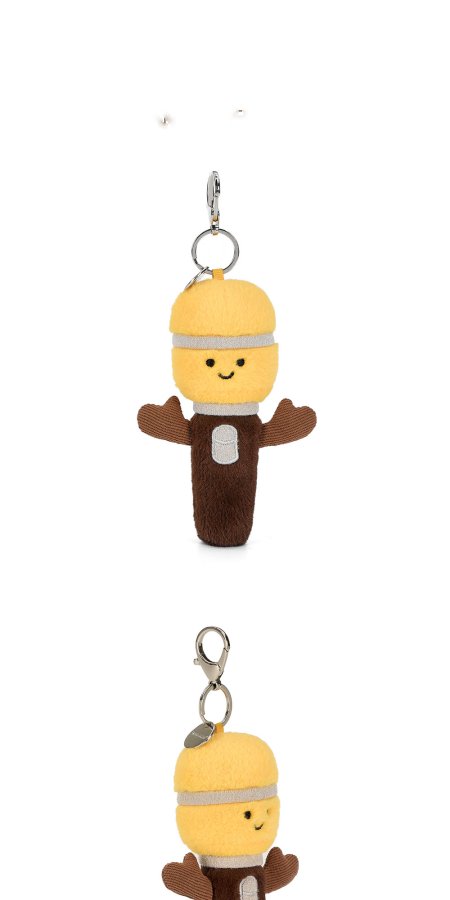 Happy Microphone Plush Charm