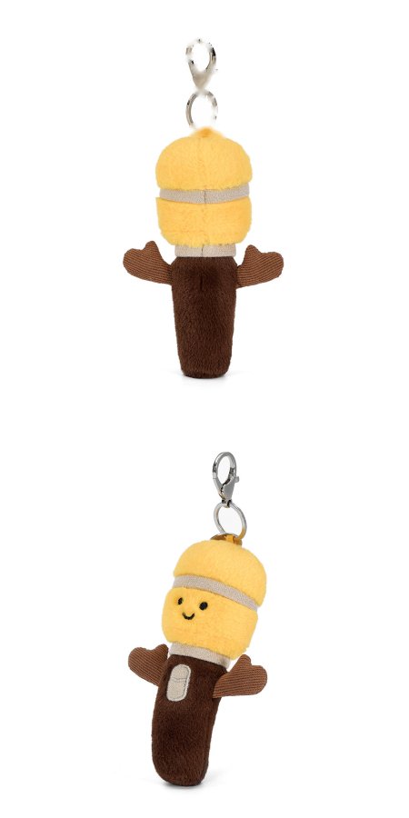 Happy Microphone Plush Charm