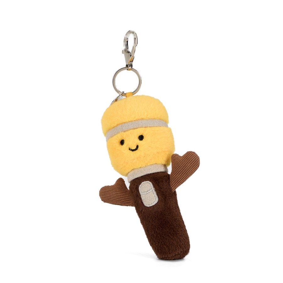 Happy Microphone Plush Charm