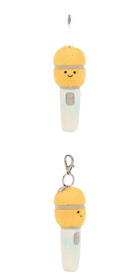 Happy Microphone Plush Charm