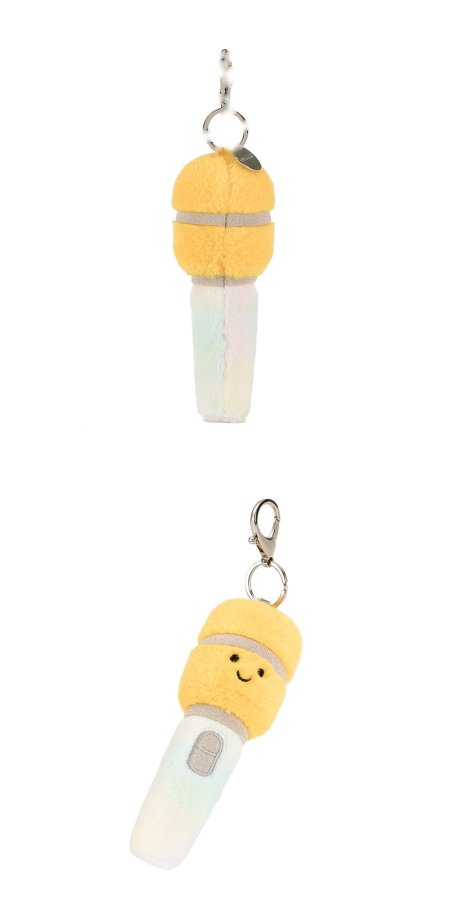 Happy Microphone Plush Charm