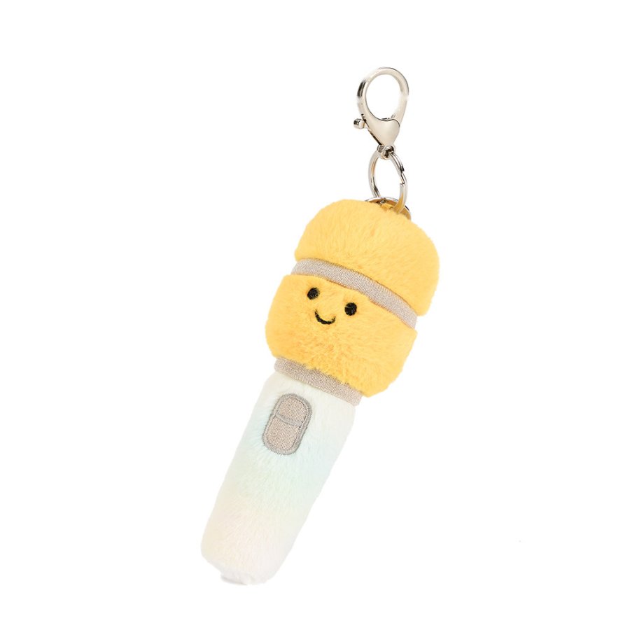 Happy Microphone Plush Charm