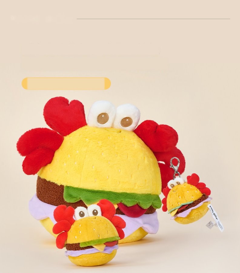 Crab Burger Plush Charm (New)