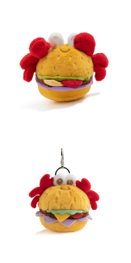 Crab Burger Plush Charm (New)