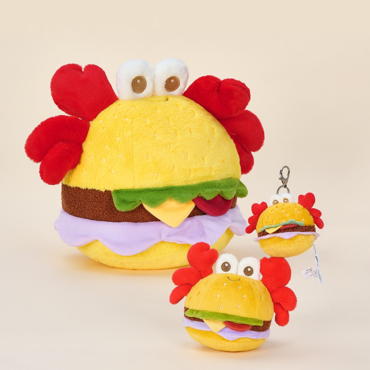 Crab Burger Plush Charm (New)