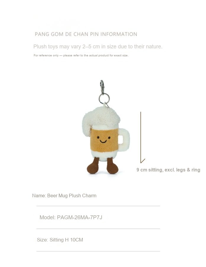 Beer Mug Plush Charm