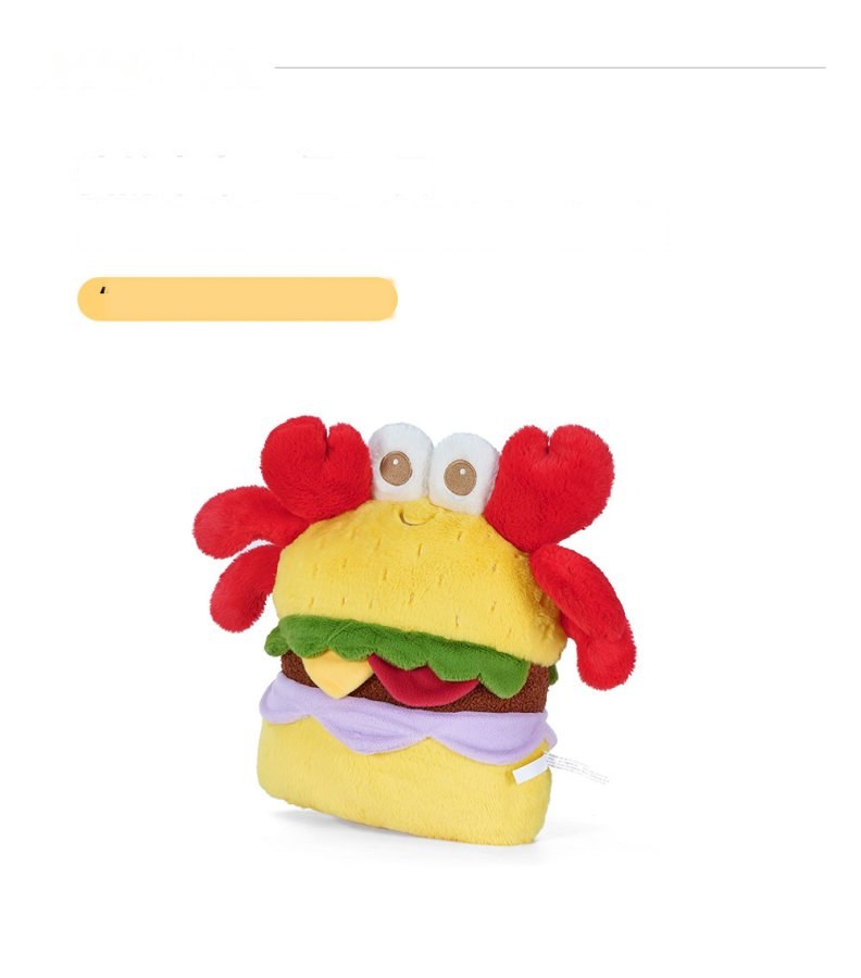 Crab Burger Plush Cushion