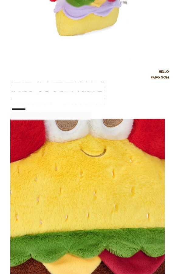 Crab Burger Plush Cushion