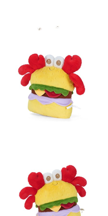 Crab Burger Plush Cushion