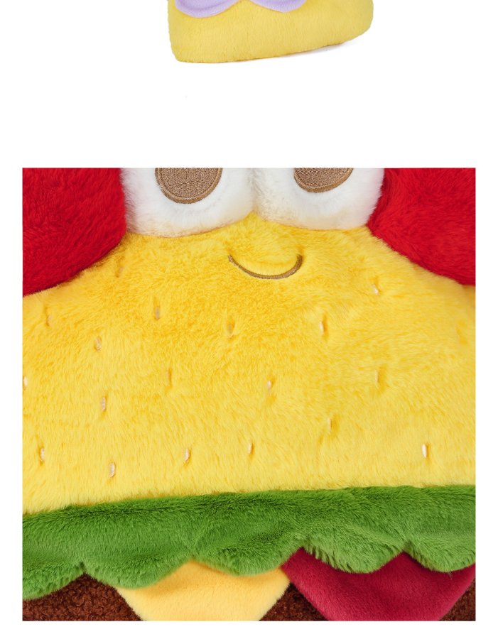 Crab Burger Plush Cushion